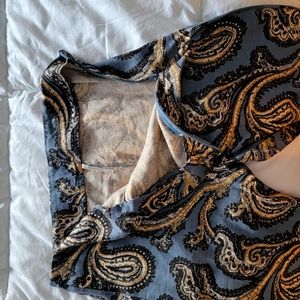 Free People bell bottom pasley pants size M